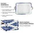 thumbnail image 3 of Simple Blue Daisy Floral Pattern Square Storage Bins with Handles Collapsible Containing Box 2 Packs, 3 of 9
