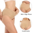 thumbnail image 3 of wirarpa Women's Period Panties Girls Leakproof Soft Underwear Jacquard Easy Clean Postpartum Briefs 1 Pack Beige Large, 3 of 5