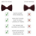 thumbnail image 3 of Dark Red Bow Tie for Boys Girls Cute Dark Red Bowtie Expands Our Color Line - Fabric Colored Adjustable Pretied Unisex Red Clip on Bowties - shop Bow Tie House (Medium, Burgundy), 3 of 5