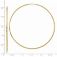 thumbnail image 3 of 14k Yellow Gold Endless Tube Hoop Earrings Round, 3 of 7