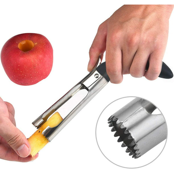 Stainless Steel Fruit Seed Removal Tool Apple Corer, Sharp Serrated Blade,Kitchen Utensils, Ergonomic Comfort Soft Handle