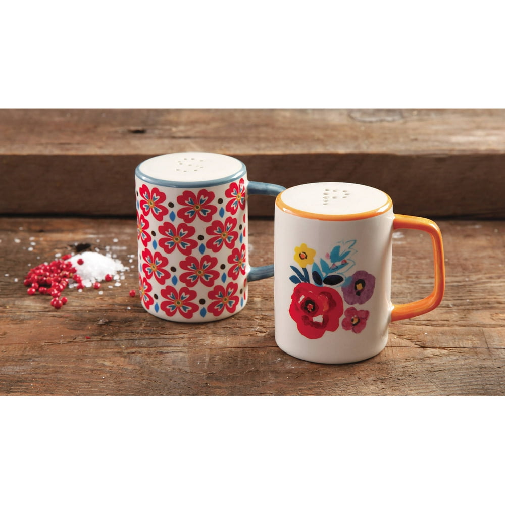 The Pioneer Woman Flea Market Stoneware Salt & Pepper Shaker Walmart