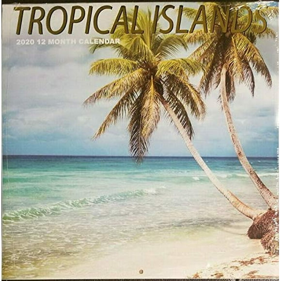 2020 Wall Calendar - Tropical Islands -12 Month-12"X12"
