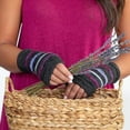 thumbnail image 2 of Alpaca Fingerless Mittens Gloves for Women 100% Super Soft Alpaca Fiber Handmade Fair Trade Typing Texting Gloves, 2 of 7