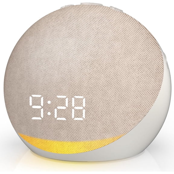 ZJQYDS Sound Machine Alarm Clock for Bedroom: 25 Natural Sleep Sounds - White Noise Machine for Adults Kids Baby - Gentle Wake Up Alarm with Bluetooth Speaker - Putty
