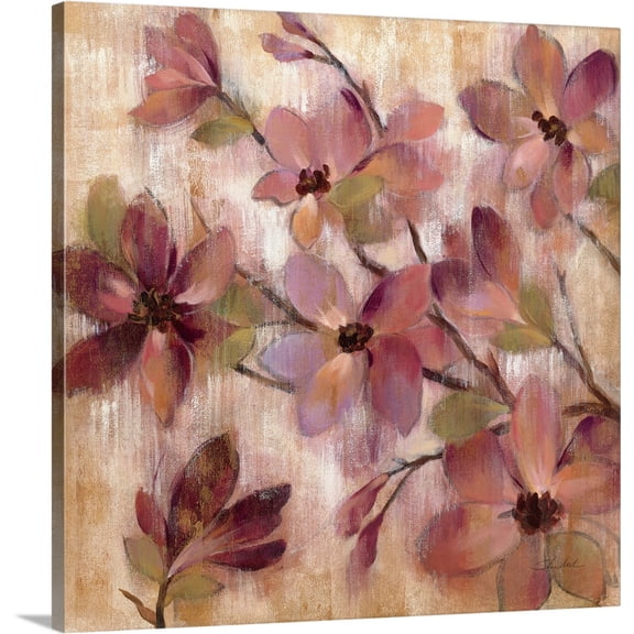 Great BIG Canvas | "Magenta Branch I" Canvas Wall Art - 30x30