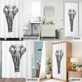 thumbnail image 6 of Elephant Fabric Shower Curtain Animal White Washable Shower Curtains for Bathroom, Waterproof Bath Curtain with Hooks Home Decor 72x84in, 6 of 8