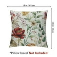 thumbnail image 4 of nygtbtfer  Pillow Cover Roses, Vintage Gold Burgundy Flowers Leaves Decorative Square Pillowcases  Linen Cushion Cover  for Sofa Bedroom Home Car Office White, 4 of 7