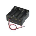 thumbnail image 1 of 2700387 - BATTERY HOLDER AAX8 PLASTIC BLK WITH WIRE, 1 of 1