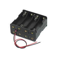 2700387 - BATTERY HOLDER AAX8 PLASTIC BLK WITH WIRE