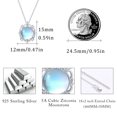 thumbnail image 6 of CUOKA MIRACLE Moonstone Necklace 925 Sterling Silver Necklace Cubic Zirconia Necklace Moonstone Pendant for Women Trendy Jewelry Birthday Graduation Gifts for Friends Girls Daughter Mom Wife, 6 of 7