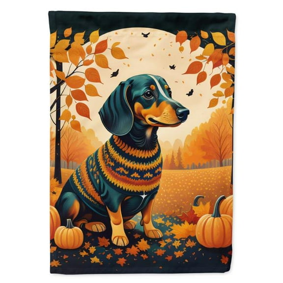 Dachshund Fall House Flag