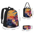 thumbnail image 2 of Balery Colorful Gecko Jungle Art Mochila Escolar 3 en 1 para Niños - Mochila Resistente con Lonchera Térmica y Estuche - Mochila Escolar para Niños y Niñas, 2 of 7