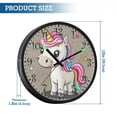 thumbnail image 3 of Voice Activated Clock with Glow Light 12 Inch Large Silent Wall Clock Battery Operated for Home Decor Cartoon Unicorn, 3 of 8