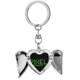 thumbnail image 1 of Pihel Typographie 3,0 Pixel Coeur Ange Aile Porte-Clés, 1 of 3