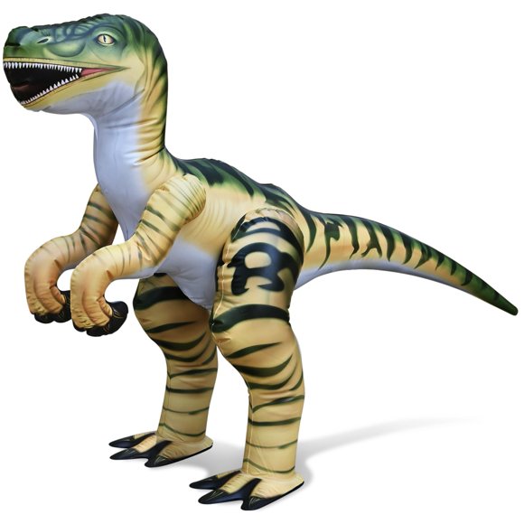 Juguete inflable con forma de dinosaurio Jet Creations Velociraptor de 1,5 m, color verde