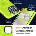 thumbnail image 5 of Strong  for iPhone 13 Pro Max Case,[Compatible with Magsafe][Glass Screen Protector+Camera Lens Protector] Slim Shockproof Cover Phone Case for iPhone 13 Pro Max 6.7",Fluorescent Green, 5 of 14