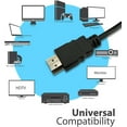 thumbnail image 5 of Paquete de 5 cables Digital 1.4 HDMI 4K SatelliteSale Cordón negro de PVC 6 pies, 5 of 5