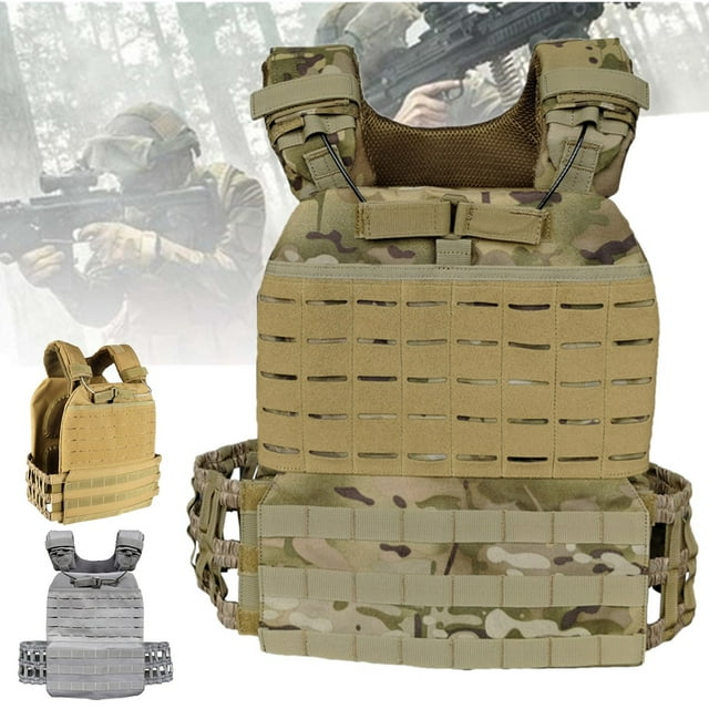 Tactical Weight Vest Plate Carrier Adjustable Vest For Training Sport