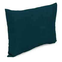 Jordan Manufacturing 14" x 20" Canvas Teal Solid Rectangular Outdoor Lumbar Throw Pillow (2 Pack)