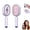Purple, variant on 3-in-1 Steam Hair Straightener Brush, Retractable Styling Tool to Relieve Tangles, Ideal for Dry & Frizzy Strands (Pink)