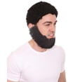 thumbnail image 6 of HPO Adult Men's Solo Comedian Full Beard | Synthetic Fake Beard | Black Color, 6 of 16