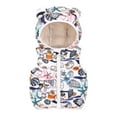 thumbnail image 4 of Esaierr Newborn Toddler Candy Color down Cotton Vest 9M-5Y Boys Girls Cartoon Printing Waistcoat Hooded Lightweight Winter Vest Tops Warm Cotton Sleeveless Jacket Fall Winter, 4 of 7