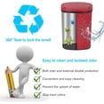 thumbnail image 4 of BIQWBIC 13 Gallon Automatic Trash Can, Touchless Stainless Steel Kitchen Garbage Can, Red, 4 of 8