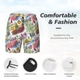 thumbnail image 3 of KLL America Landmarks1 for Mens Swim Trunks Quick Dry Swim Shorts with Built-in Compression Liner Funny Swimwear Bathing Suits-X-Large, 3 of 6