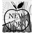 thumbnail image 3 of Ambesonne NYC Shower Curtain, Cityscape Big Apple Motif, 69"Wx84"L, Grey Dark Grey Black, 3 of 3