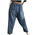 thumbnail image 5 of Women Wide Leg Denim Jeans Loose Trendy Barrel Boyfriend Jeans Casual Denim Pants, 5 of 5