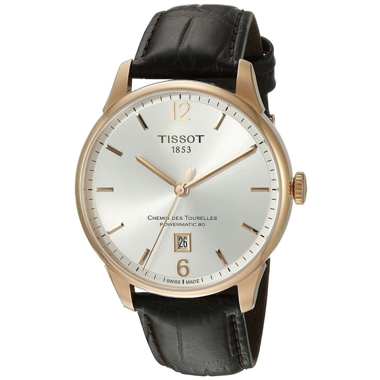 Tissot Chemin Des Tourelles Men's Automatic Watch, Rose Gold PVD