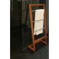 thumbnail image 4 of Patented Sula™ Angled Teak & Stainless Towel Stand, 4 of 4