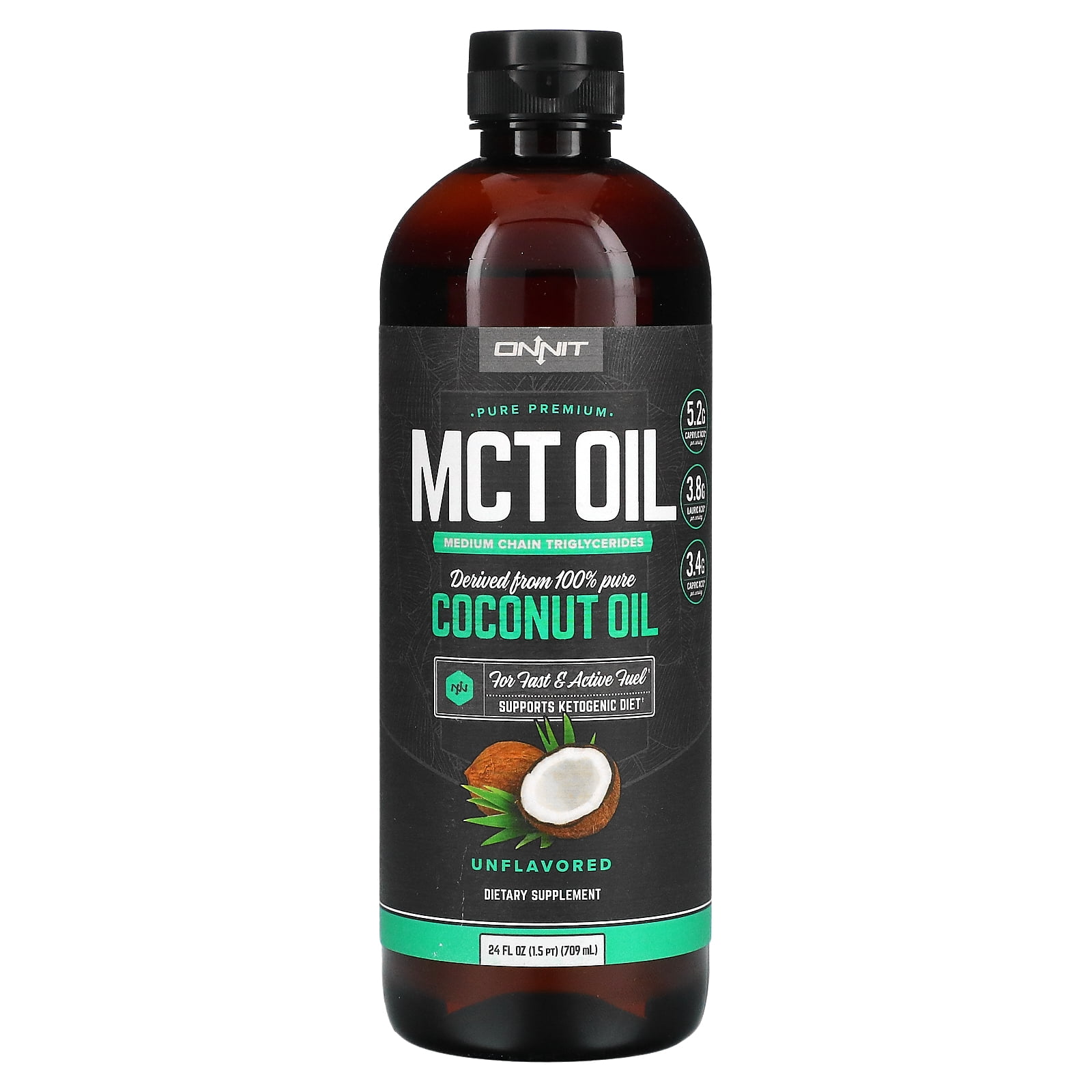 Onnit MCT Oil, Unflavored, 24 fl oz (709 ml)