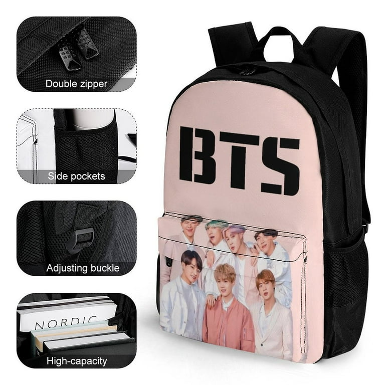 Kpop BTS Kpop BTS Backpack Bookbag Casual Daypack Travel Backpacks