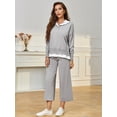 thumbnail image 4 of Richie House Women's 2 Piece Sweatsuits Long Sleeve Knit Sweater Wide Leg Pants Outfits RHW4072-B-M, 4 of 5