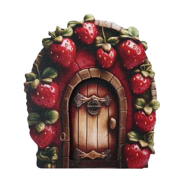 Xihbxyly Puerta de Jardín de Resina, Decoración de Madera Artesanal, Accesorio de Tocón de Árbol Resistente a La Intemperie, Kit Mágico para Jardín Al Aire Libre, Perfecto para Patios y Jardines, Mul