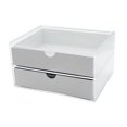 thumbnail image 1 of Organizador de esmalte de uñas Yuyangstore Caja de almacenamiento de acrílico a prueba de polvo de 2 capas Gris, 1 of 8