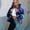 Green, variant on Tejiojio Jackets Unisex Long Sleeve Glossy Camouflage Bread Down Jacket Zipper Pockets Coat