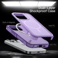 thumbnail image 3 of JETech Case for iPhone 15 Pro 6.1-Inch Compatible with MagSafe, Heavy Duty Dual-Layer Rugged Protection, Shockproof Protective Tough Phone Magnetic Cover (Light Purple), 3 of 6