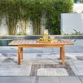 thumbnail image 3 of Vifah Gloucester Contemporary Patio Wood Sofa Table in Golden Oak, 3 of 7
