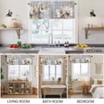 thumbnail image 5 of 2 Pack Magnolia Flower Valance for Window Flowers Oil Painting Abstract Retro Kitchen Valance Rod Pocket Short Curtain Topper Decorative Window Treatment for Living Room Bedroom 42"x18", 5 of 8