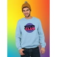 thumbnail image 2 of Coming Out Club Bubblegum Stamp Sweatshirt Men -Smartprints Designs, Male Small, 2 of 4
