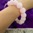 thumbnail image 2 of Rose Quartz Bracelet 12 mm with Adjustable Strings, 2 of 4