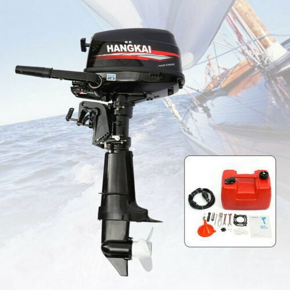 6.5HP 4 Stroke Heavy Duty Outboard Motor Boat Engine Water Cooling CDI System