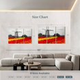 thumbnail image 3 of Elephant Stock Windmill Tulip Pop Wall Art - Horizontal Multi Panel Canvas - Hallway Wall Decor - Nature Multi Panel - Red And Black Decor - 65" x 42", 3 of 4