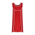 thumbnail image 6 of Women Dresses under $10! Xqxayjr Workout Gym Tennis Dresses for Women Summer Sleeveless Boat Neck Color Block Athletic Mini Tank Dress Petite Loose Fit Sundres, 6 of 8