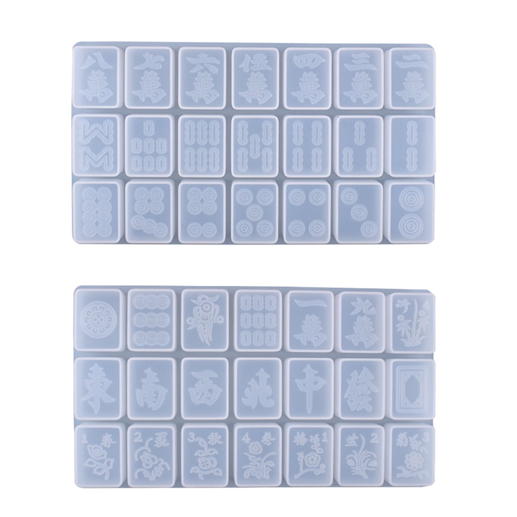WINDLAND Crystal Epoxy Resin Mold for Creative Mahjong Silicone Mould DIY Crafts Jewelry