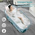 thumbnail image 5 of RICHYOUNG 55"Folding Large Bathtub for 2 People,Soaking Portable Bath Tub for Adults Kids, Green, 5 of 11