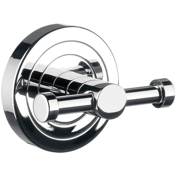 Polo 0775.001.02 Double Bathroom Hook in Polished Chrome